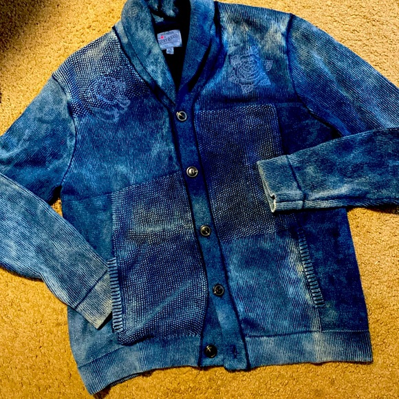 heavy all cotton shawl collar sweater. NWOT